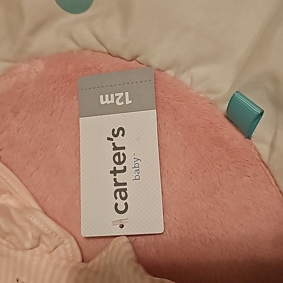 NWT Carter's 12m.set of pink unicorn 🦄  dress and white sweater with buttons - Picture 10 of 11